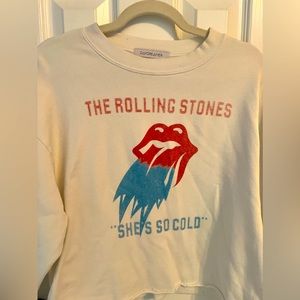 Daydreamers Rolling Stones Cropped sweatshirt She’s so Cold (rare find)